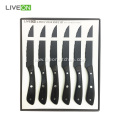 Black Oxide Stainless Steel Serrated Steak Knives
